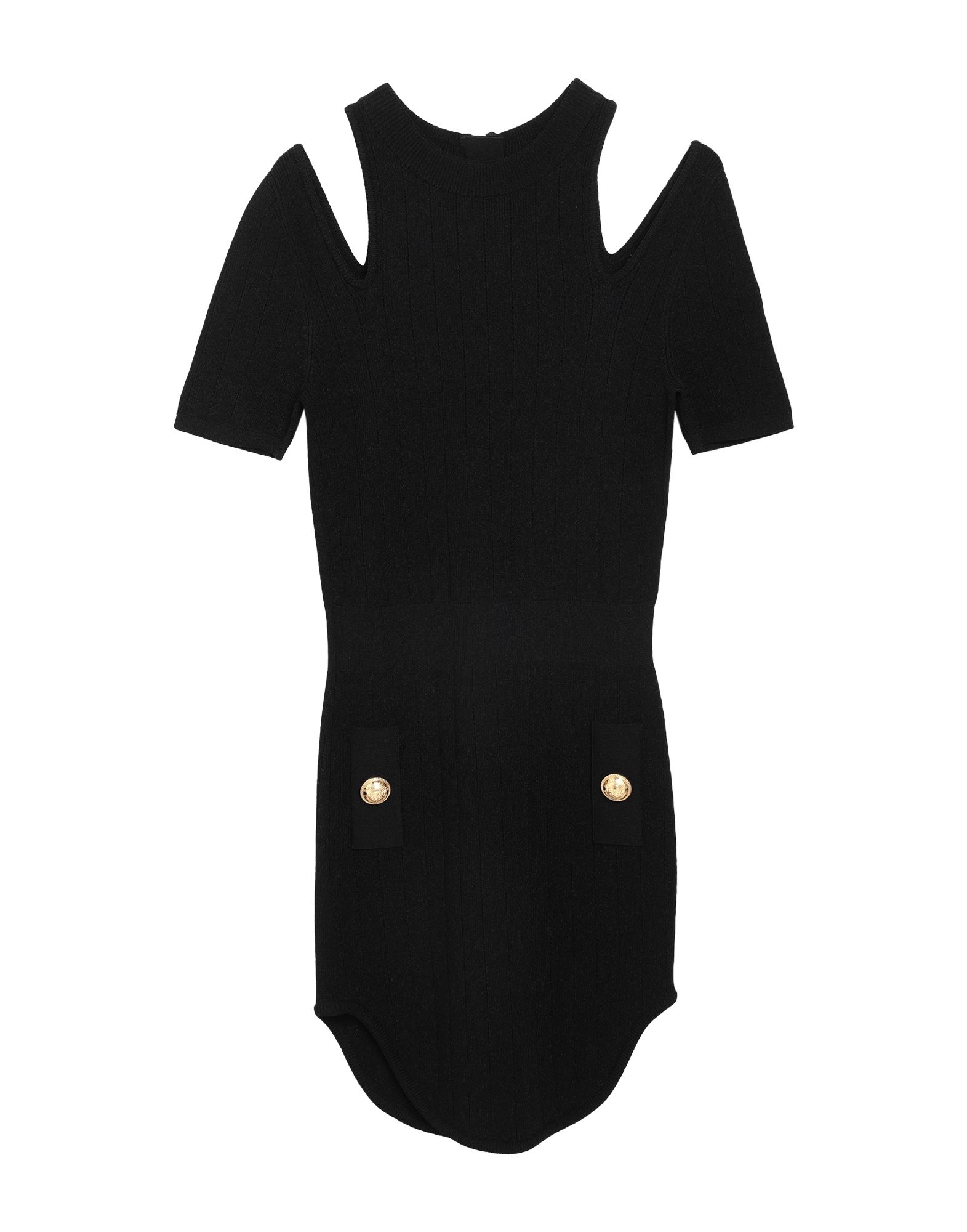 Balmain Short Dresses In Black
