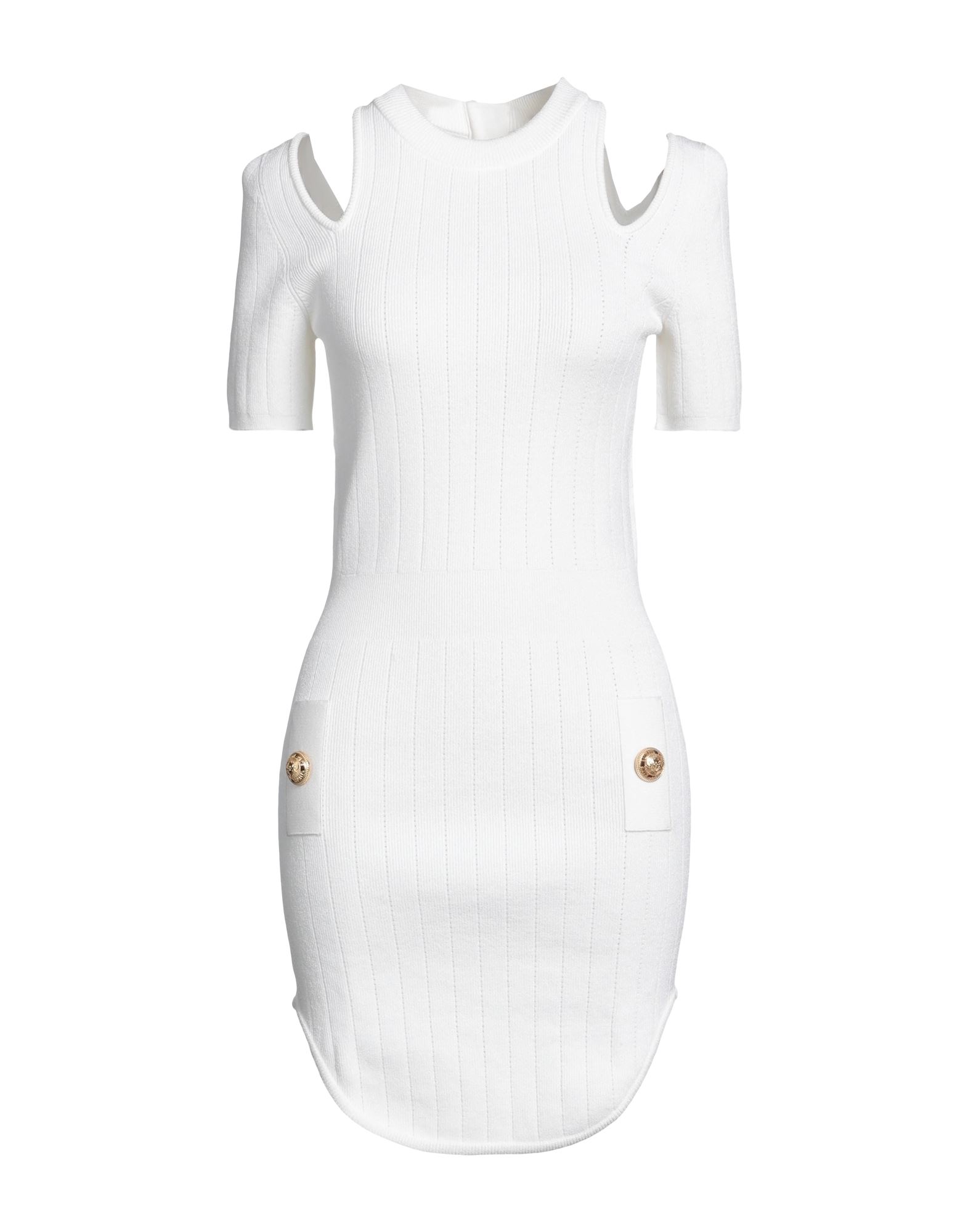 Balmain Short Dresses In Off White