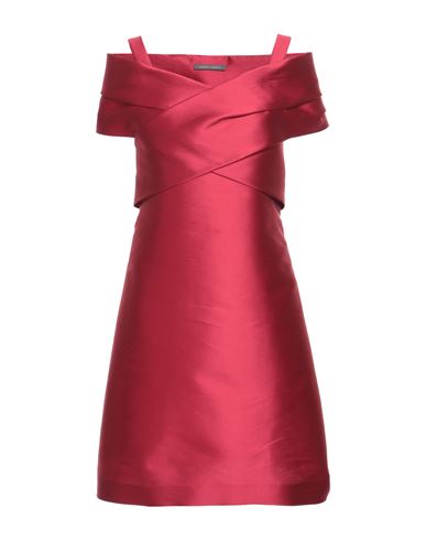 Alberta Ferretti Woman Midi Dress Brick Red Size 12 Silk