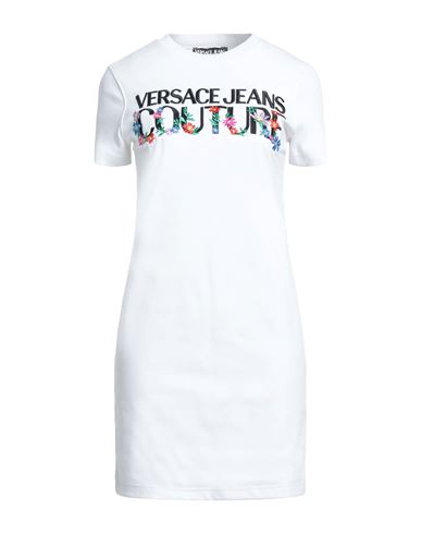 Versace Jeans Couture Woman Short Dress White Size Xs Cotton