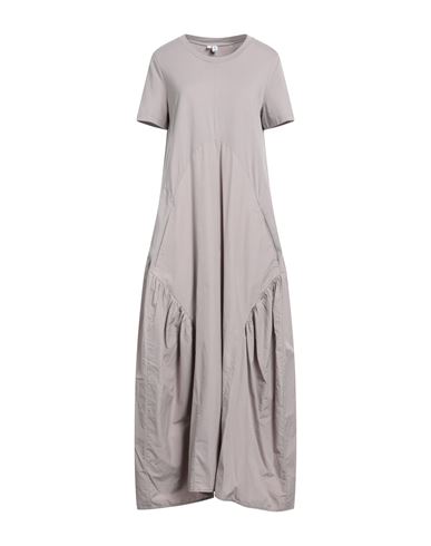European Culture Woman Long Dress Dove Grey Size L Cotton