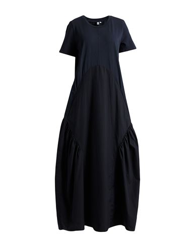 European Culture Woman Long Dress Midnight Blue Size S Cotton