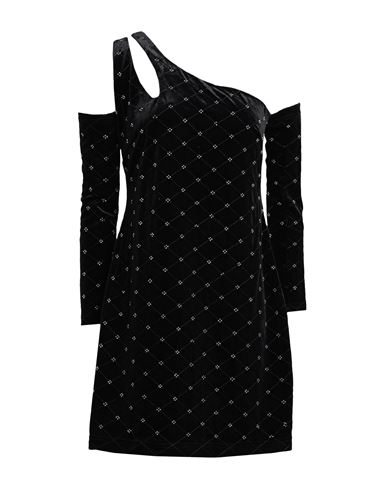Alessia Santi Woman Short dress Black Size 10 Viscose, Silk