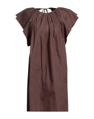 Tela Woman Short Dress Cocoa Size 8 Cotton In Brown