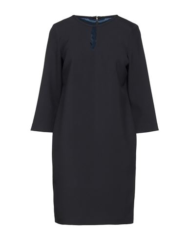 Shop Camicettasnob Woman Mini Dress Midnight Blue Size 10 Polyester, Viscose, Elastane