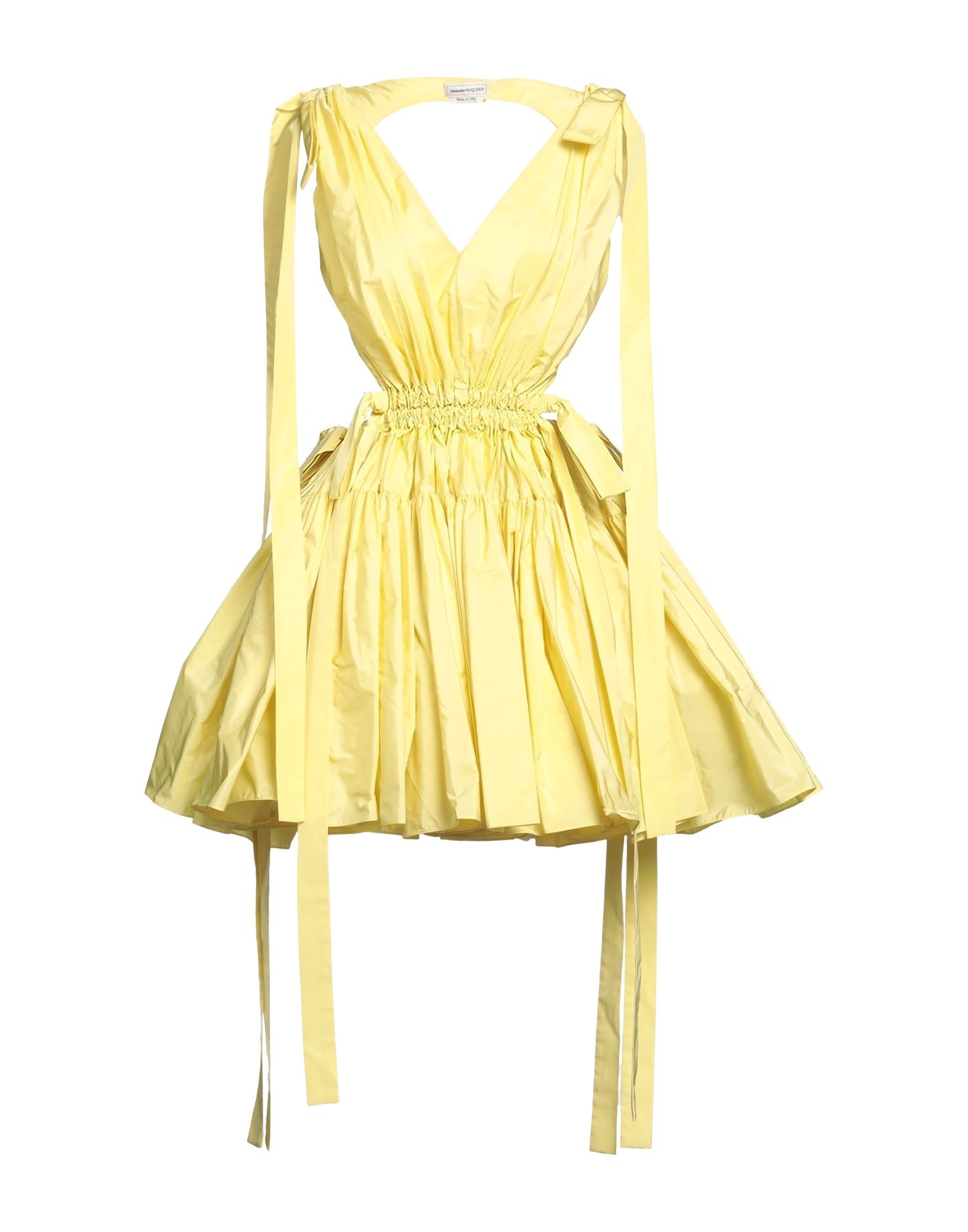 Alexander Mcqueen Short Dresses In Yellow