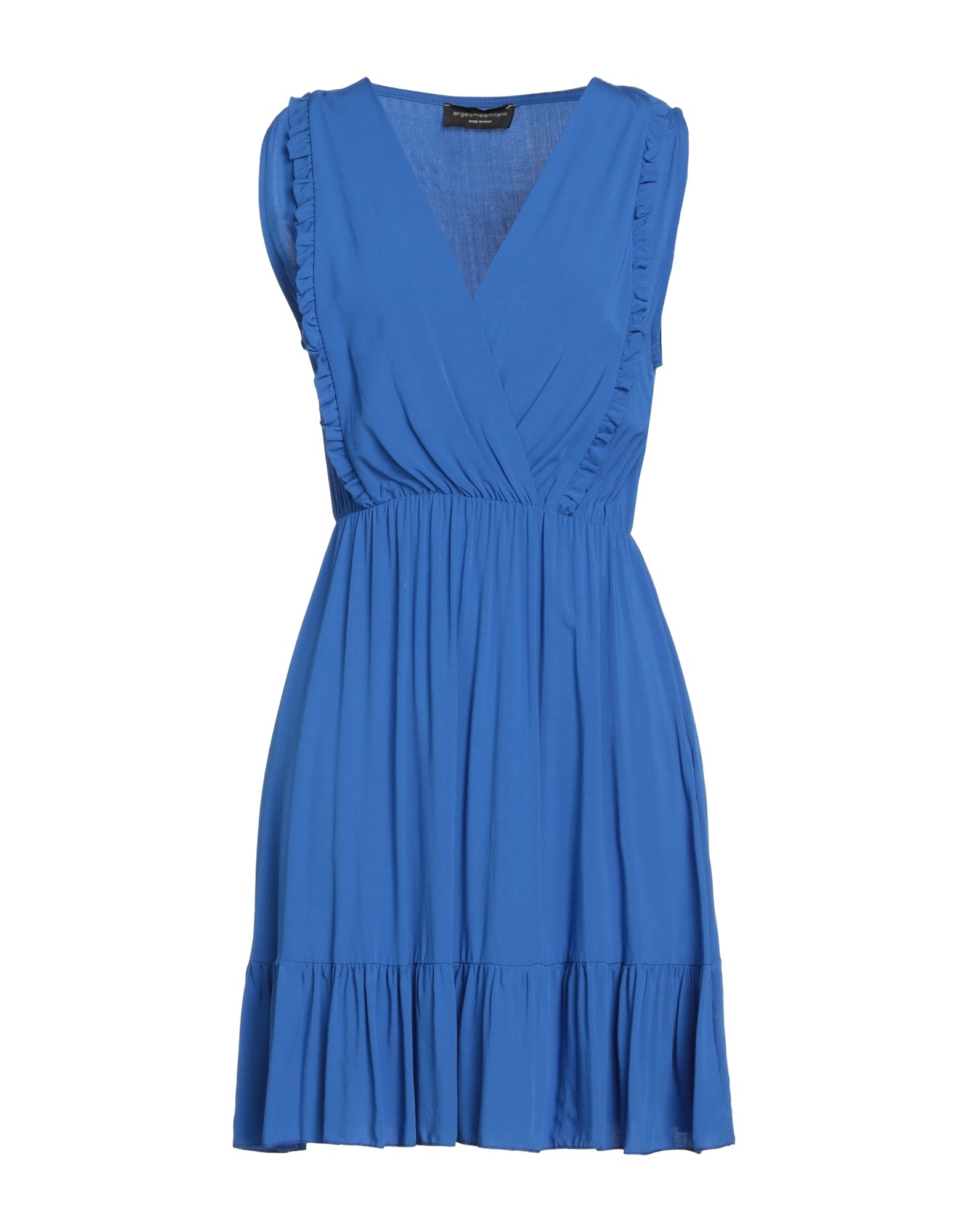 Angela Mele Milano Short Dresses In Blue