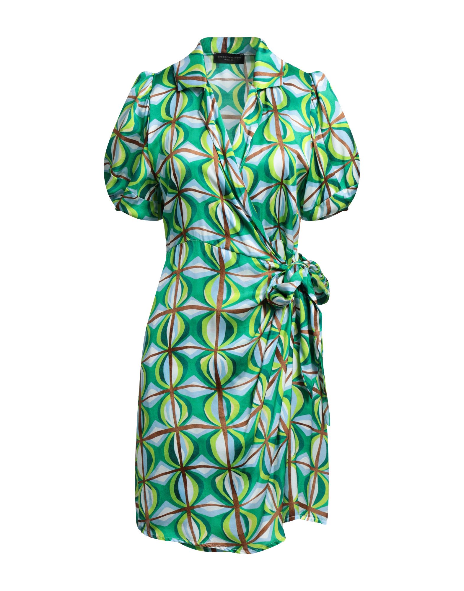 Angela Mele Milano Short Dresses In Green