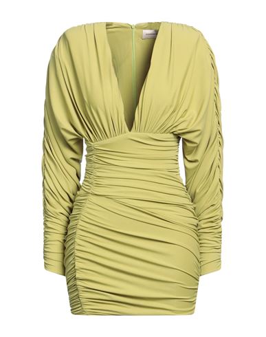 Alexandre Vauthier Woman Mini Dress Sage Green Size 6 Viscose, Elastane