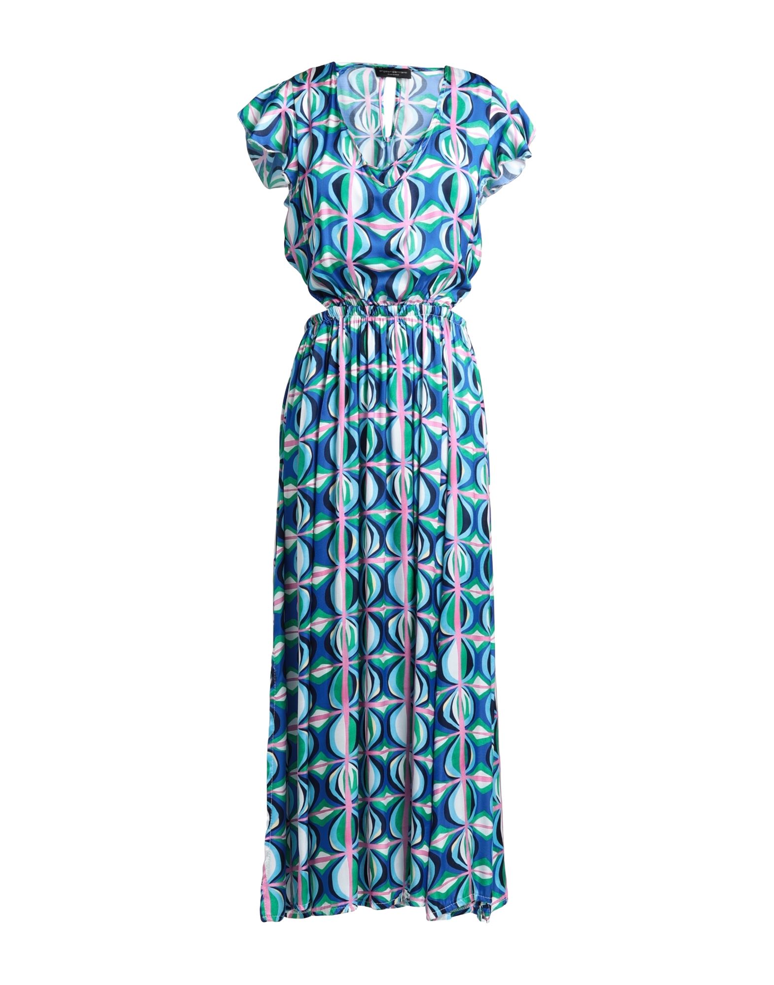 Angela Mele Milano Long Dresses In Blue