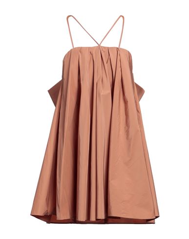 Aniye By Woman Short Dress Camel Size 8 Polyester In Beige