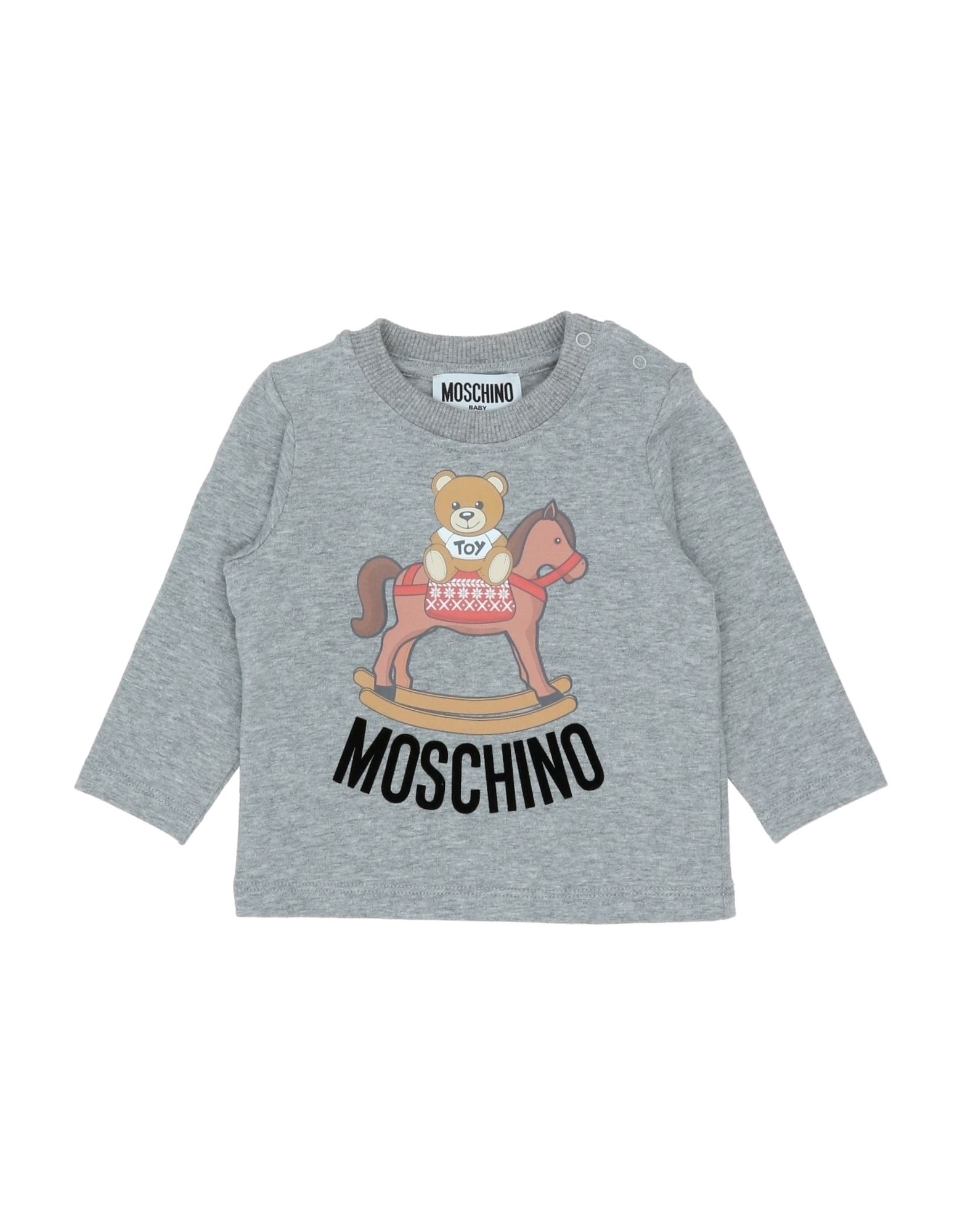 Moschino Baby Kids' T-shirts In Grey