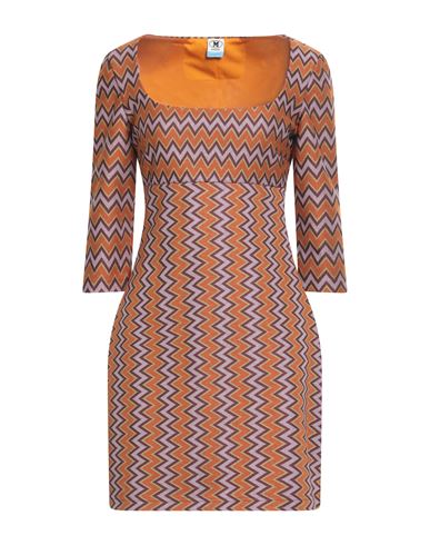 Shop M Missoni Woman Mini Dress Orange Size 6 Viscose, Polyester, Polyamide, Elastane