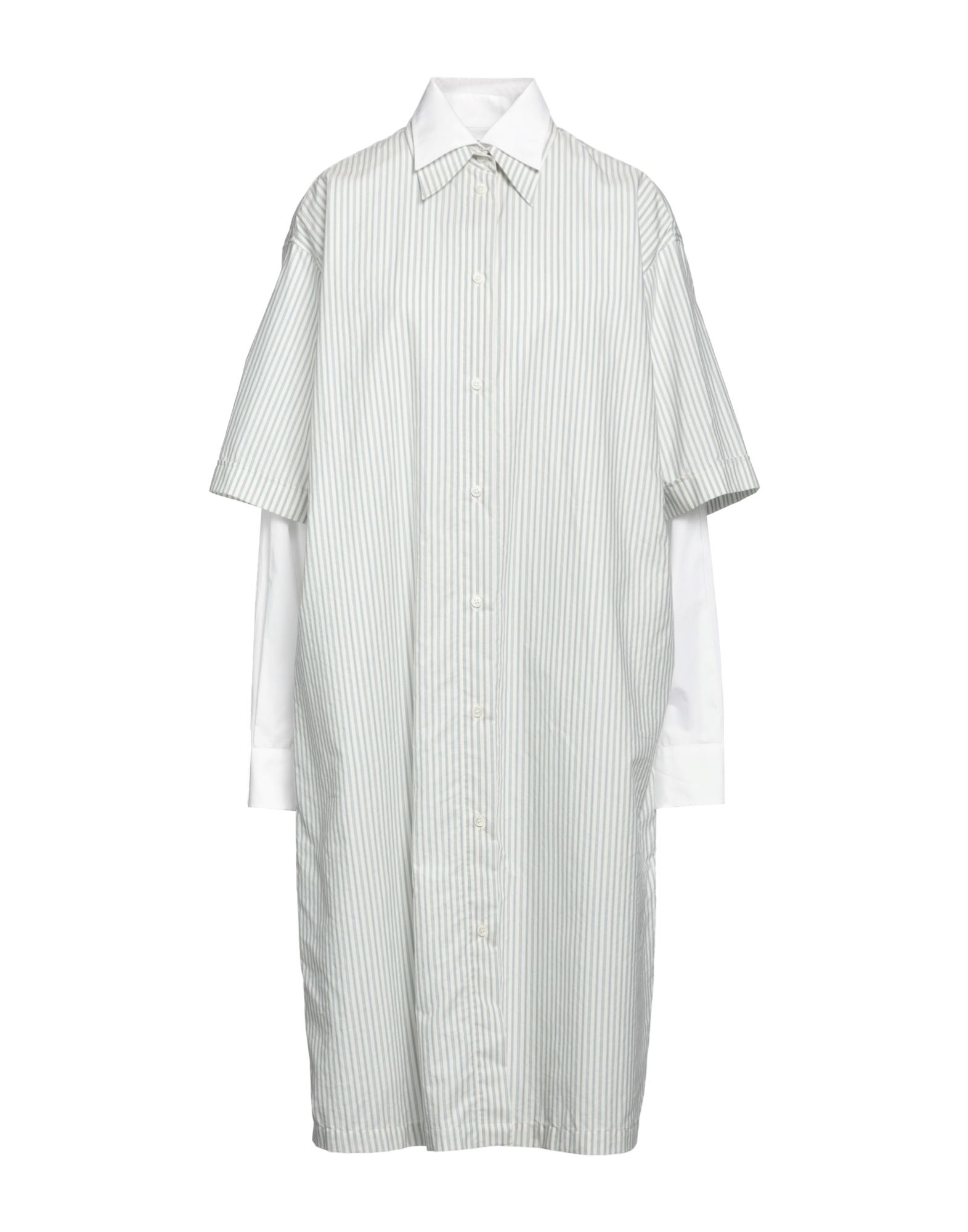 Shop Mm6 Maison Margiela Woman Midi Dress Sky Blue Size 4 Cotton