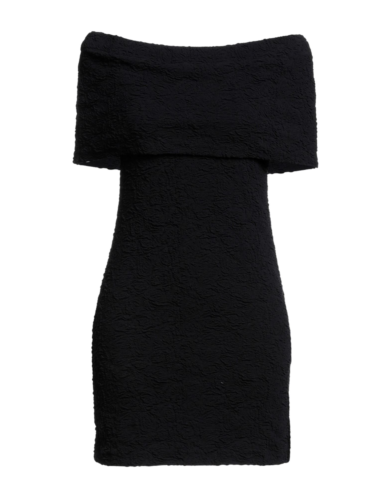 Msgm Off-shoulder Mini Dress In Black