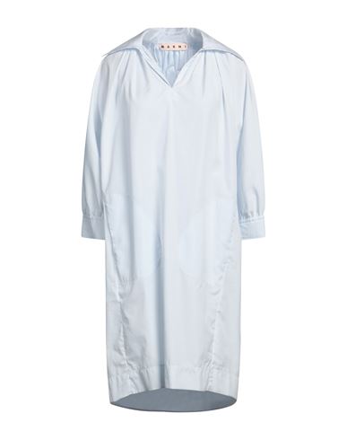 Shop Marni Woman Midi Dress Sky Blue Size 0 Cotton
