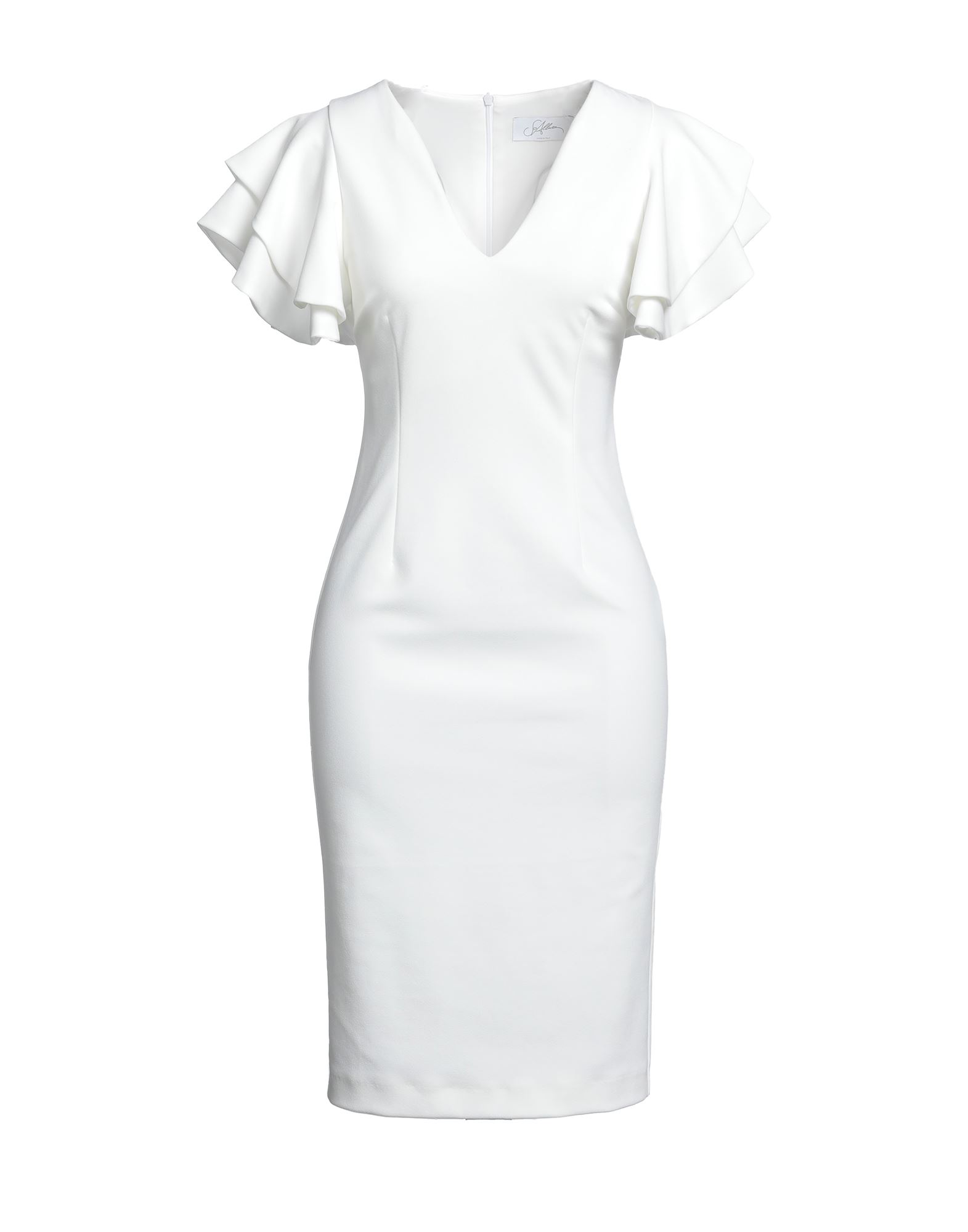 Soallure Midi Dresses In White