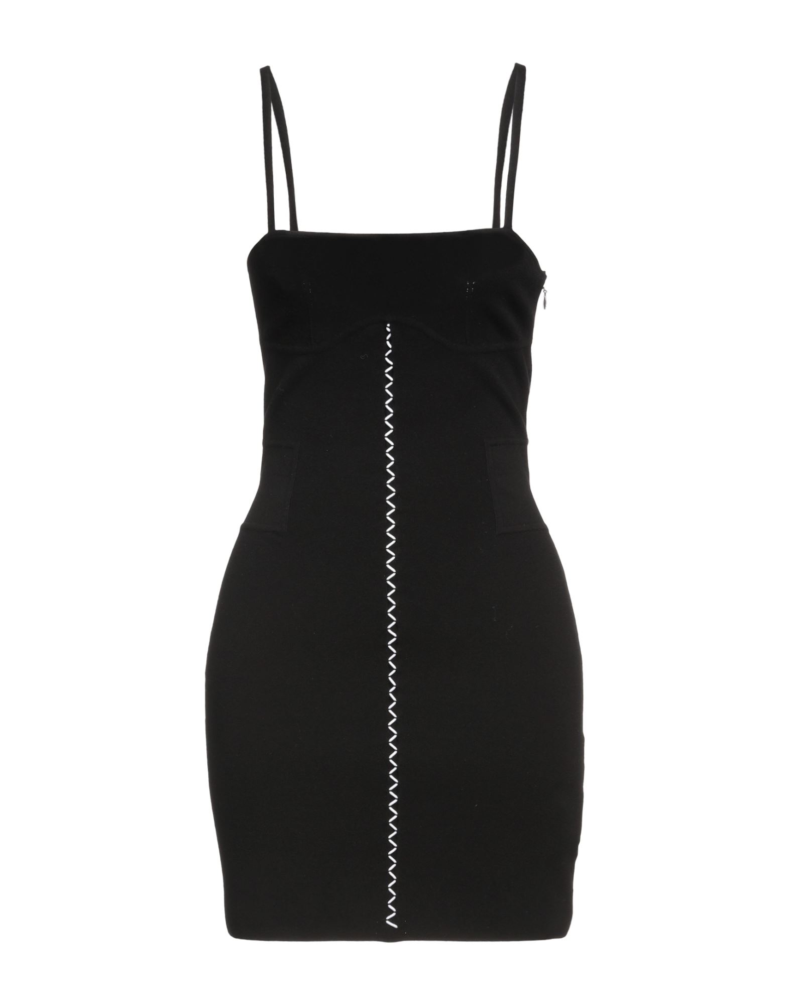 Off-white Woman Mini Dress Black Size 12 Viscose, Polyester, Polyamide, Elastane