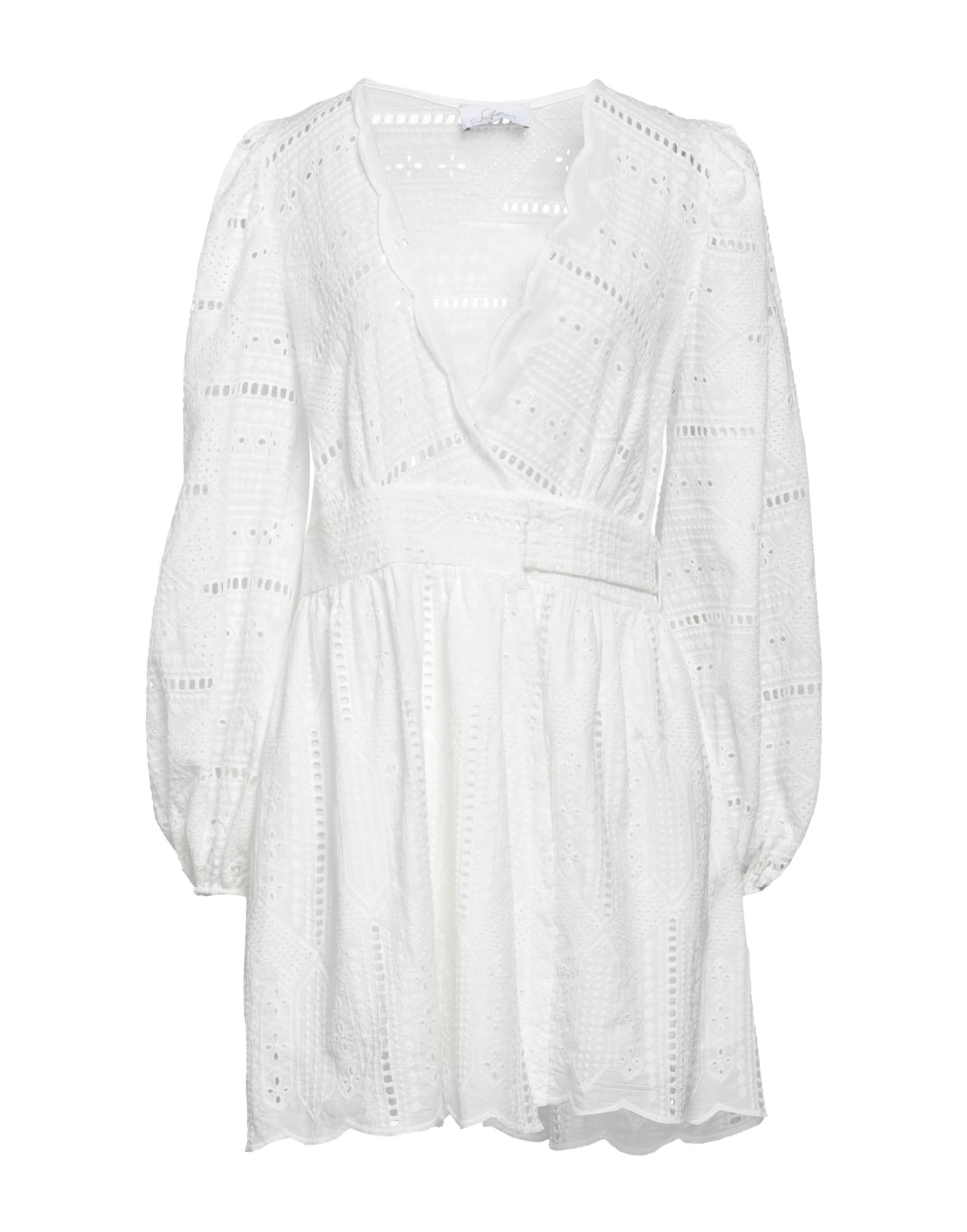 Soallure Short Dresses In White