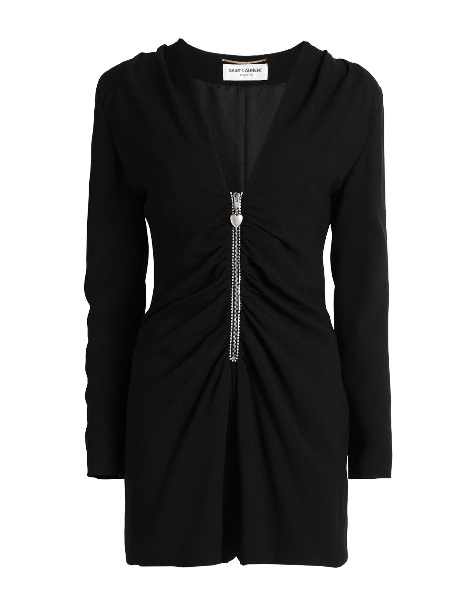 Shop Saint Laurent Woman Jumpsuit Black Size 8 Acetate, Viscose, Silk