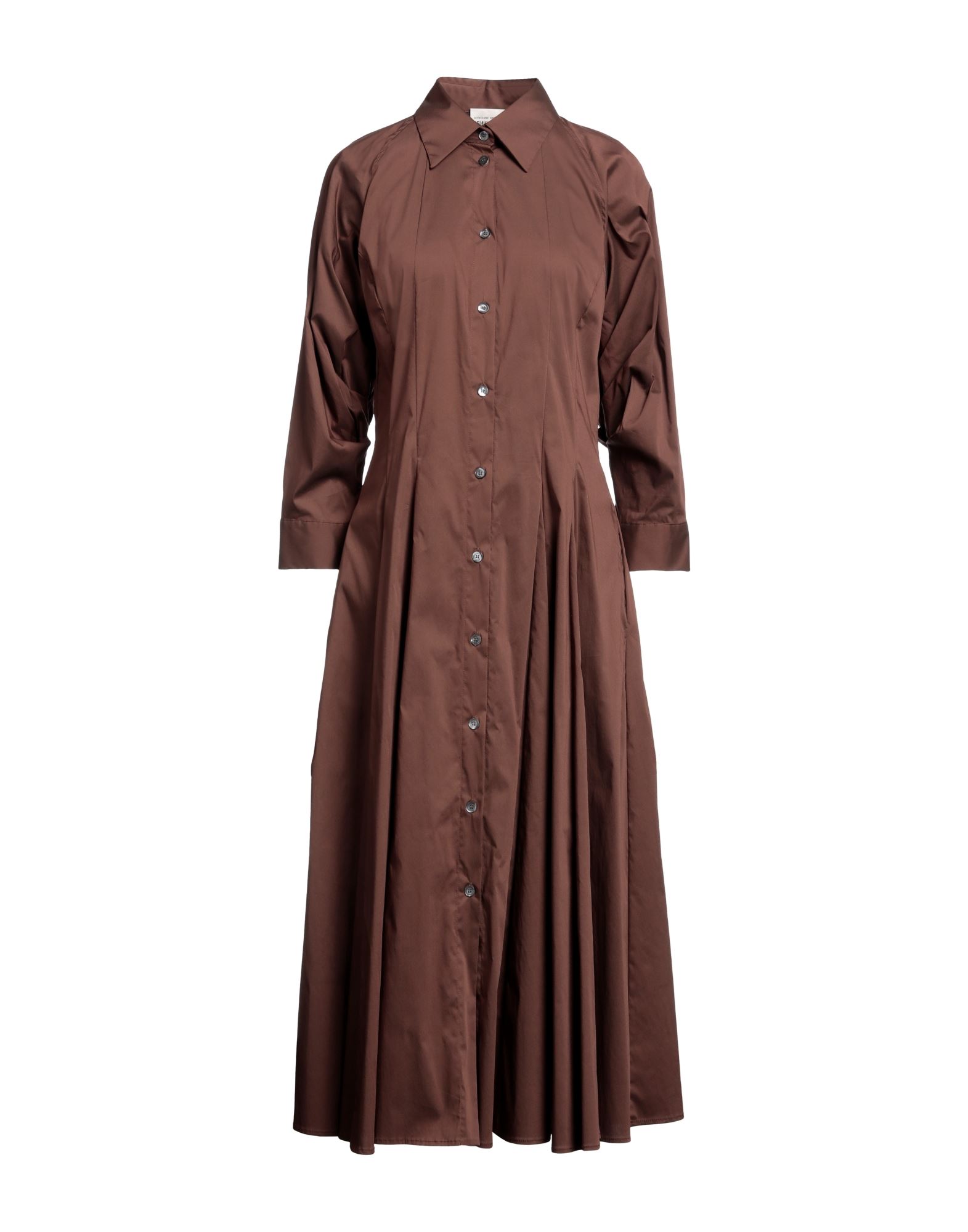 Semicouture Long Dresses In Brown