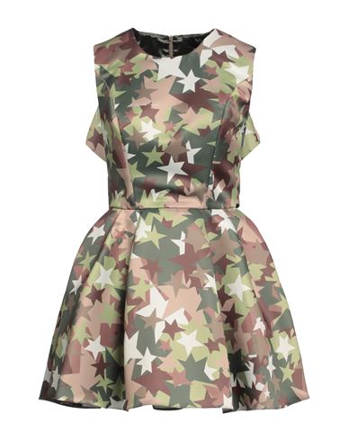 Elisabetta Franchi Woman Mini Dress Military Green Size 4 Polyester In Green
