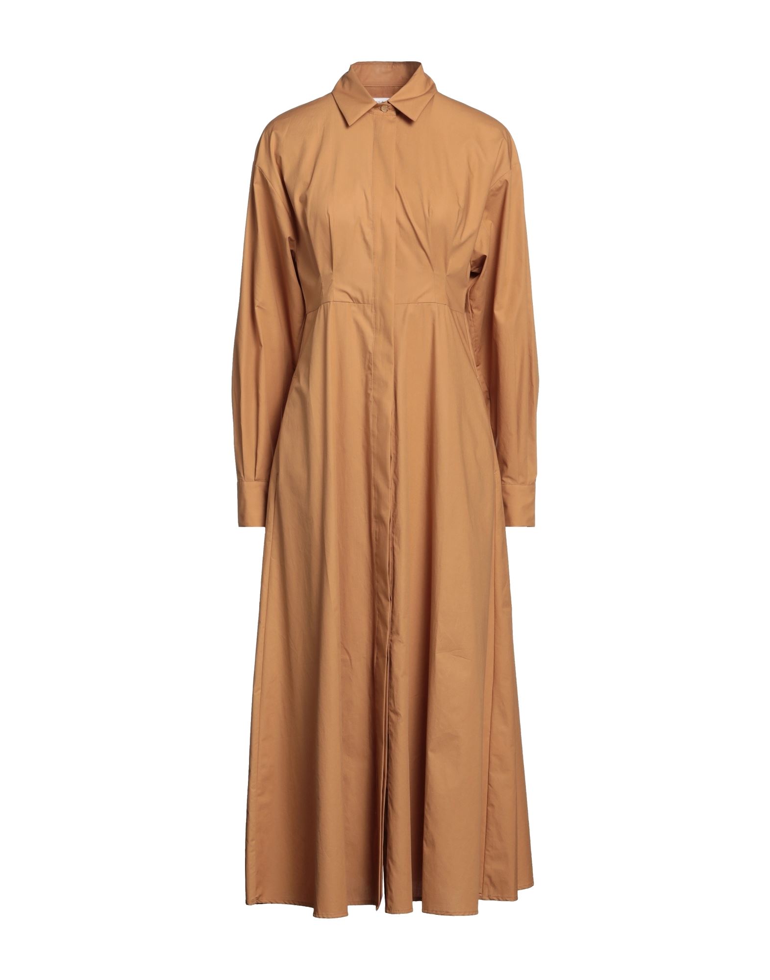 Shop Ivy & Oak Ivy Oak Woman Maxi Dress Camel Size 10 Organic Cotton In Beige