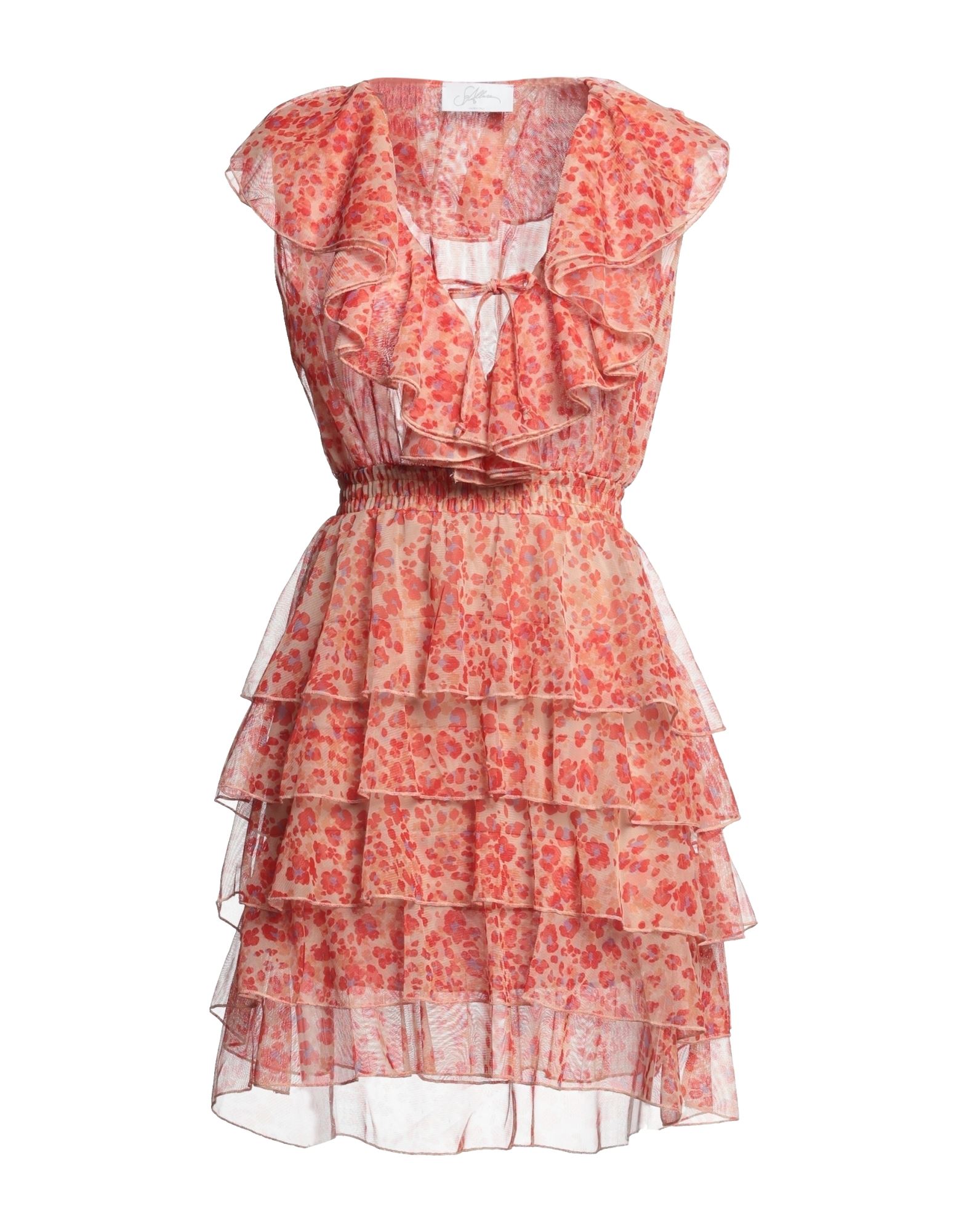 Shop Soallure Woman Mini Dress Orange Size 4 Polyester