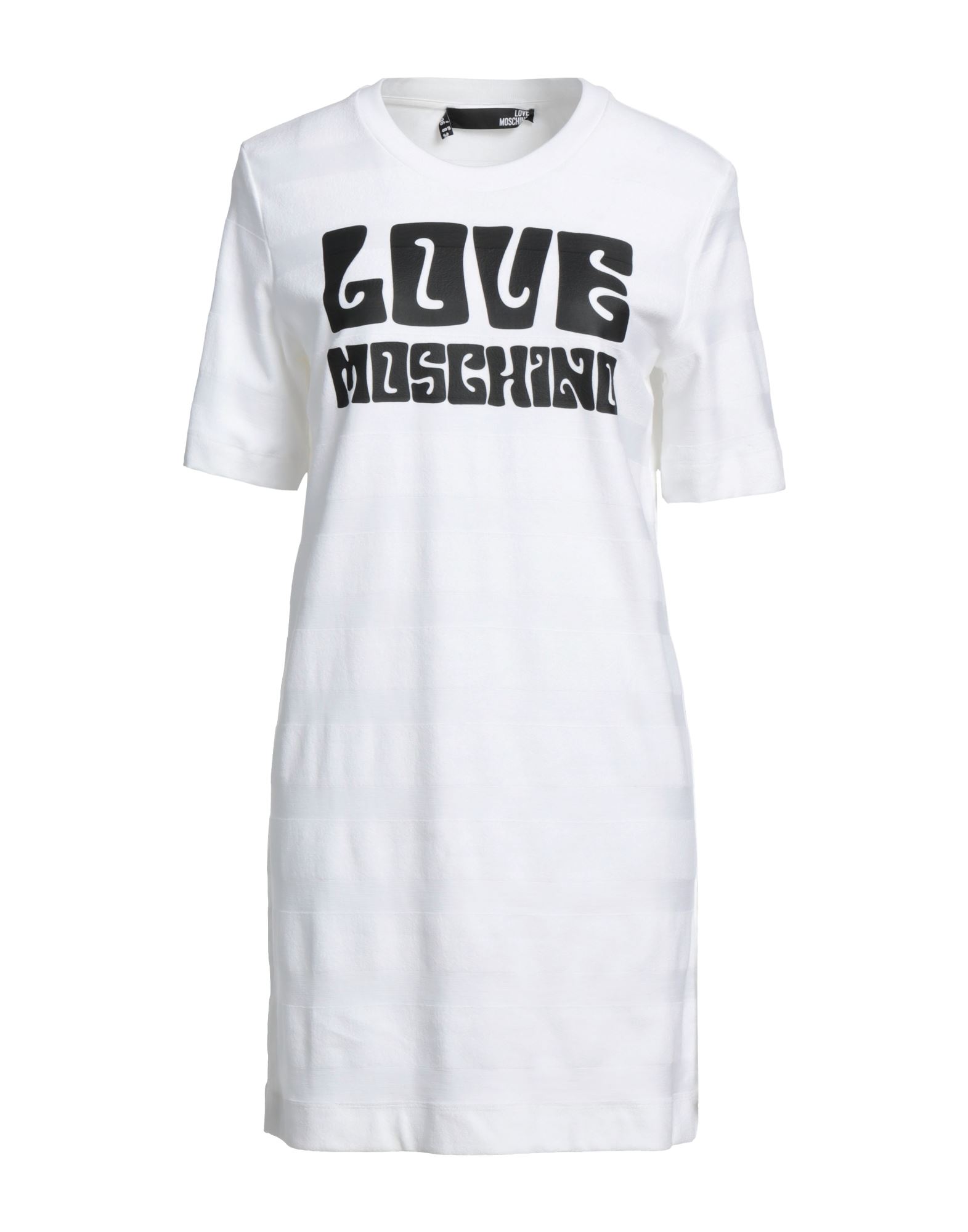 Shop Love Moschino Woman Mini Dress White Size 4 Cotton, Elastane