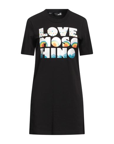 Love Moschino Woman Mini Dress Black Size 2 Cotton, Elastane