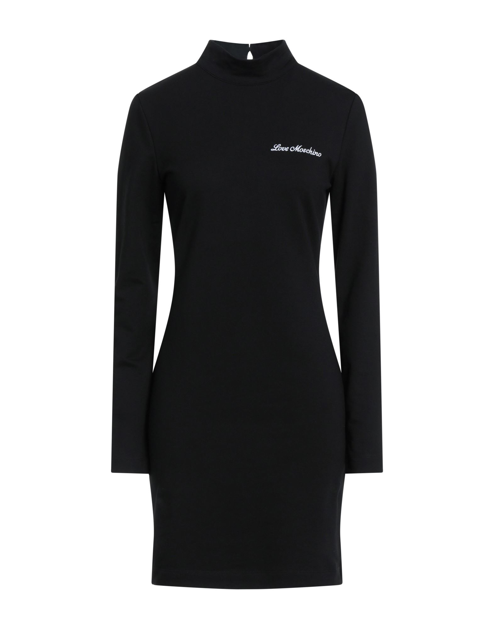 Shop Love Moschino Woman Mini Dress Black Size 4 Cotton, Elastane