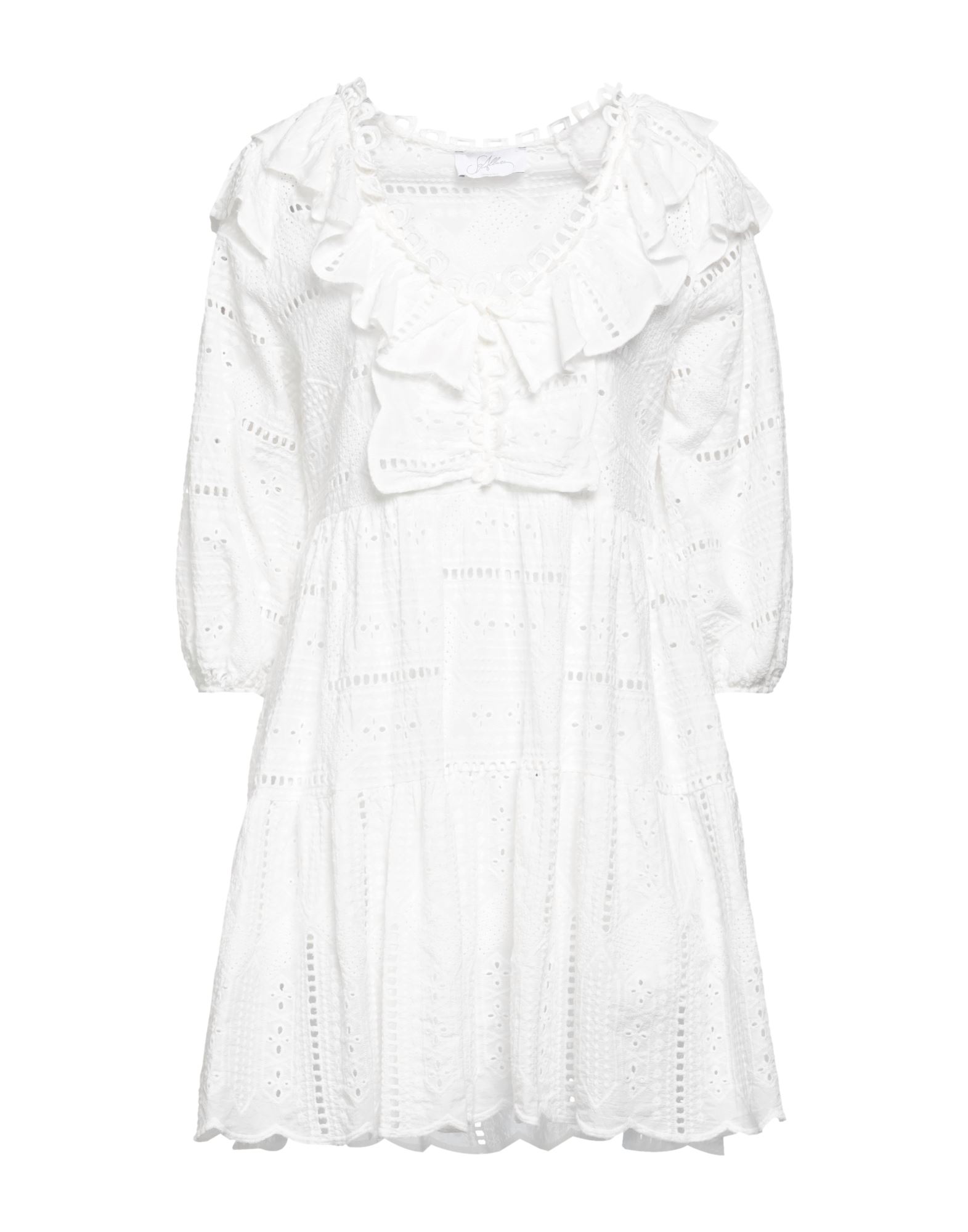 Soallure Short Dresses In White