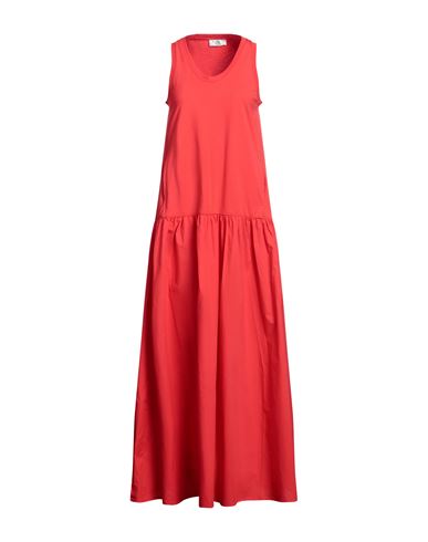 Attic And Barn Woman Long Dress Red Size Xl Cotton