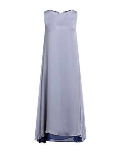 Rossopuro Woman Maxi Dress Blue Size S Silk