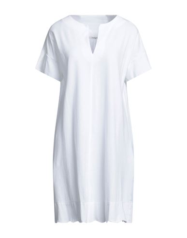 KANGRA CASHMERE KANGRA WOMAN SHORT DRESS WHITE SIZE 10 COTTON, ELASTANE