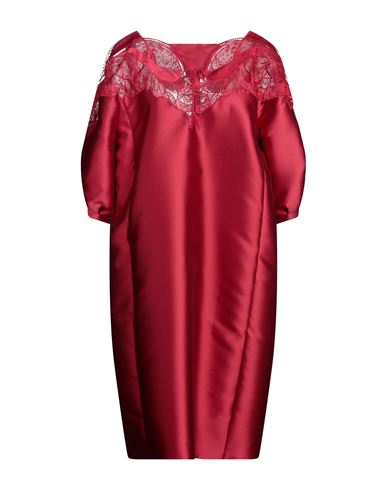 Alberta Ferretti Woman Midi Dress Brick Red Size 6 Acetate, Viscose In Red