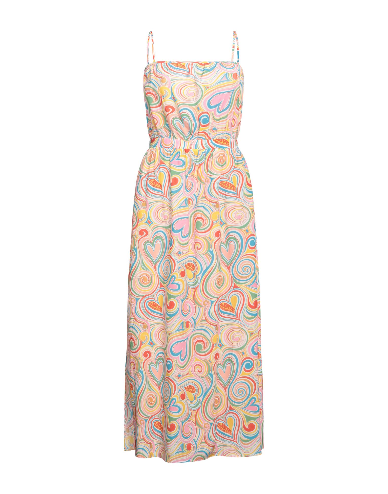 Love Moschino Long Dresses In Pink