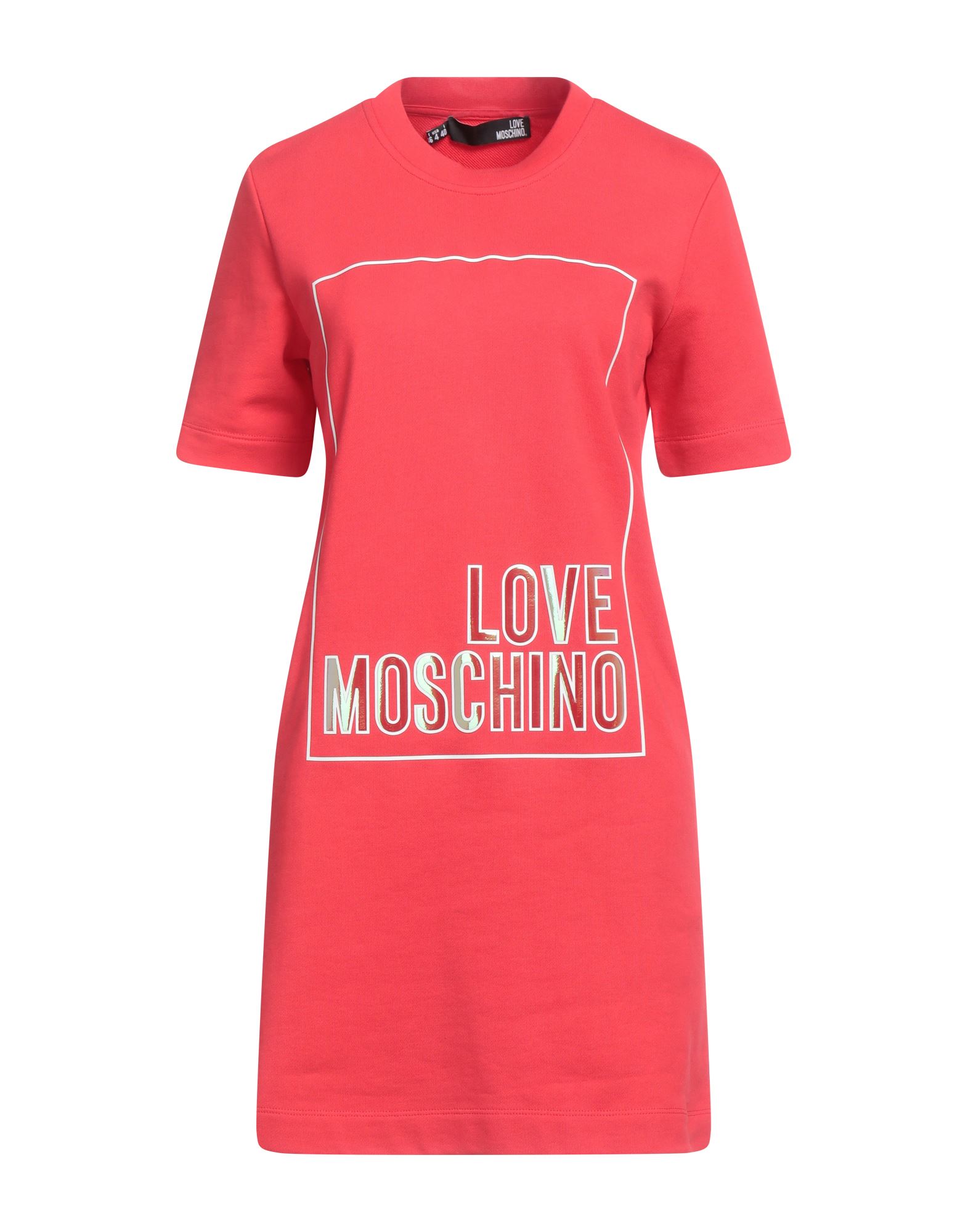 Love Moschino Short Dresses In Red