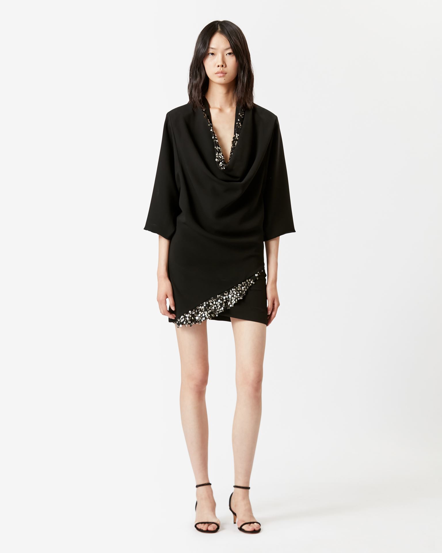 Isabel Marant, Lazeli Sequins Dress - Women - Black