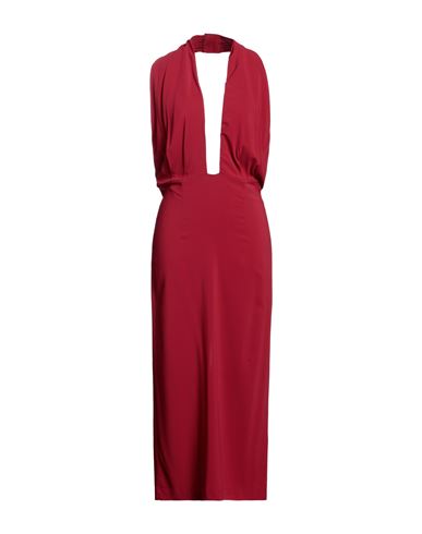Liviana Conti Woman Maxi Dress Garnet Size 8 Viscose, Elastane In Red