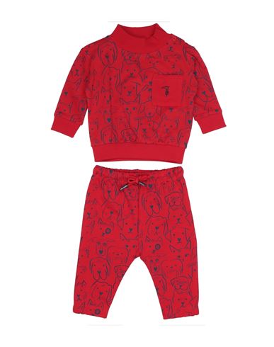 Trussardi Junior Newborn Boy Baby Set Red Size 3 Cotton