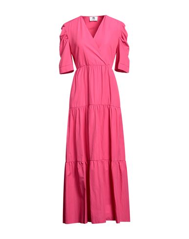 Gai Mattiolo Woman Maxi Dress Fuchsia Size 10 Cotton, Polyester In Pink