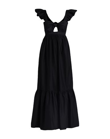 Jijil Woman Maxi Dress Black Size 4 Cotton, Polyamide, Elastane