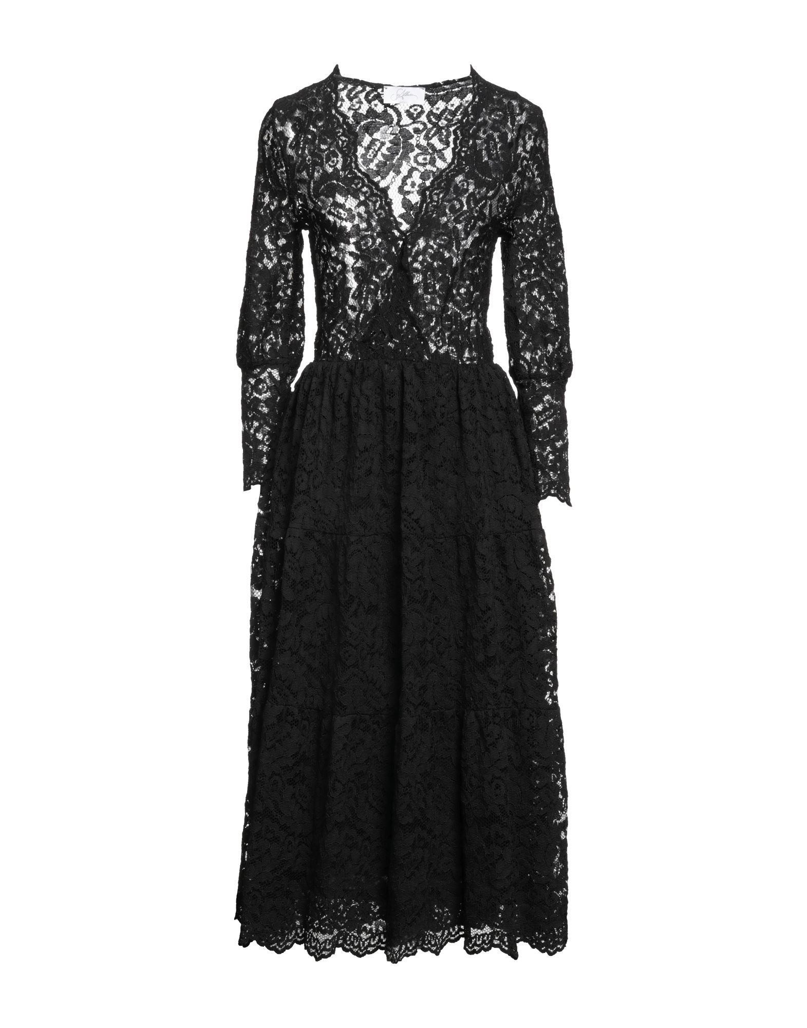 Soallure Midi Dresses In Black | ModeSens