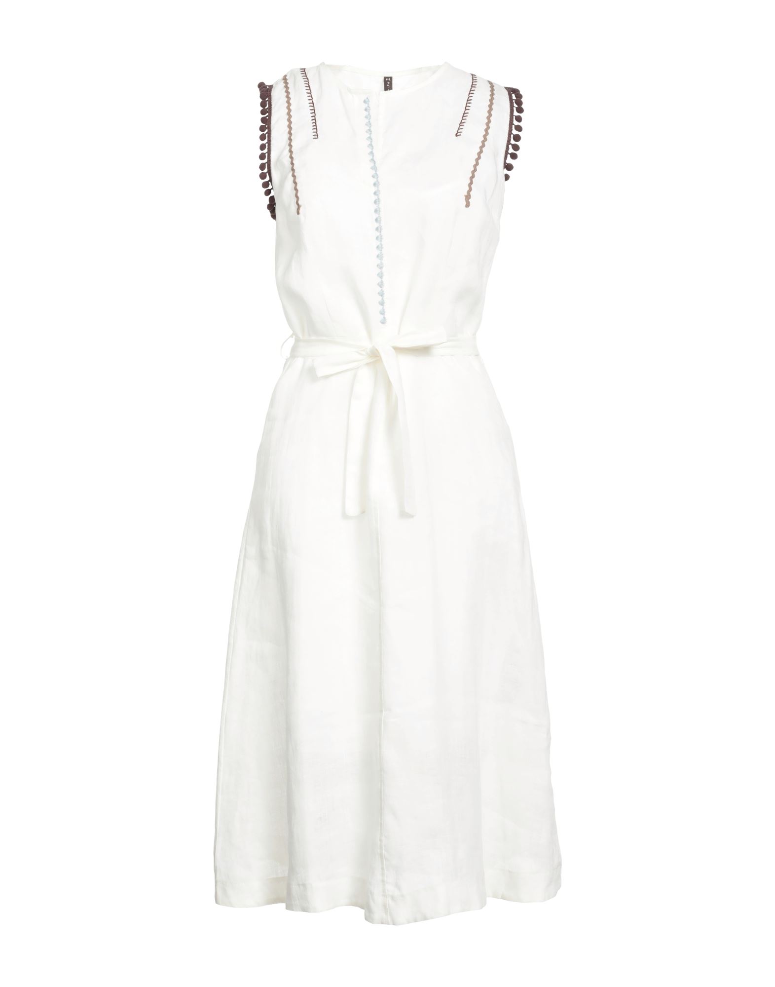 Manila Grace Midi Dresses In White