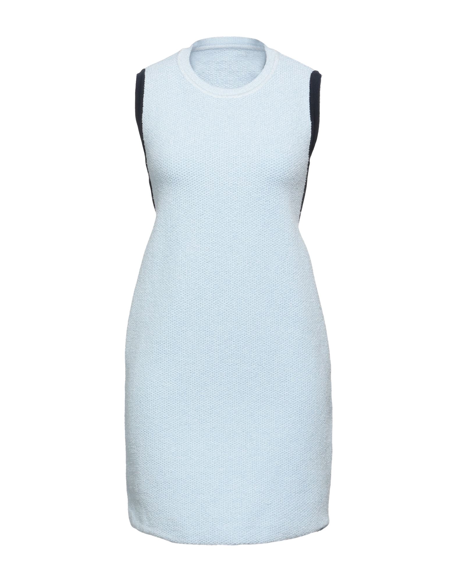 Shop Jacquemus Woman Mini Dress Sky Blue Size 8 Polyamide, Organic Cotton, Elastane