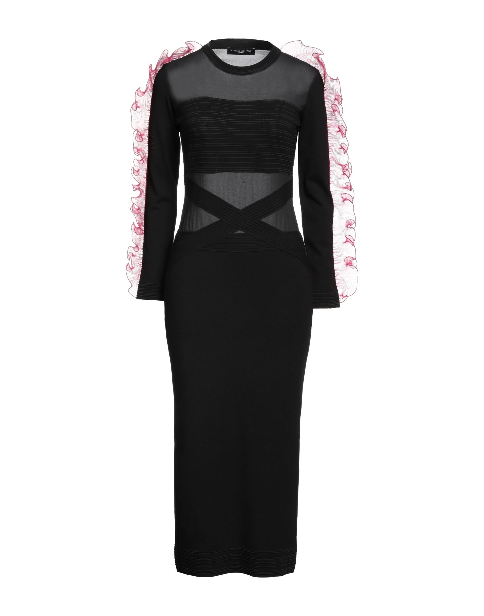Frankie Morello Midi Dresses In Black