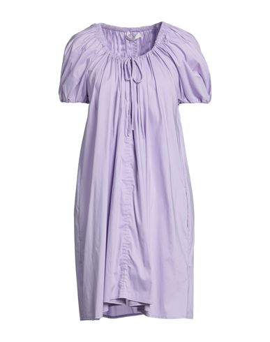Liviana Conti Woman Mini Dress Lilac Size 10 Cotton, Polyamide, Elastane In Purple