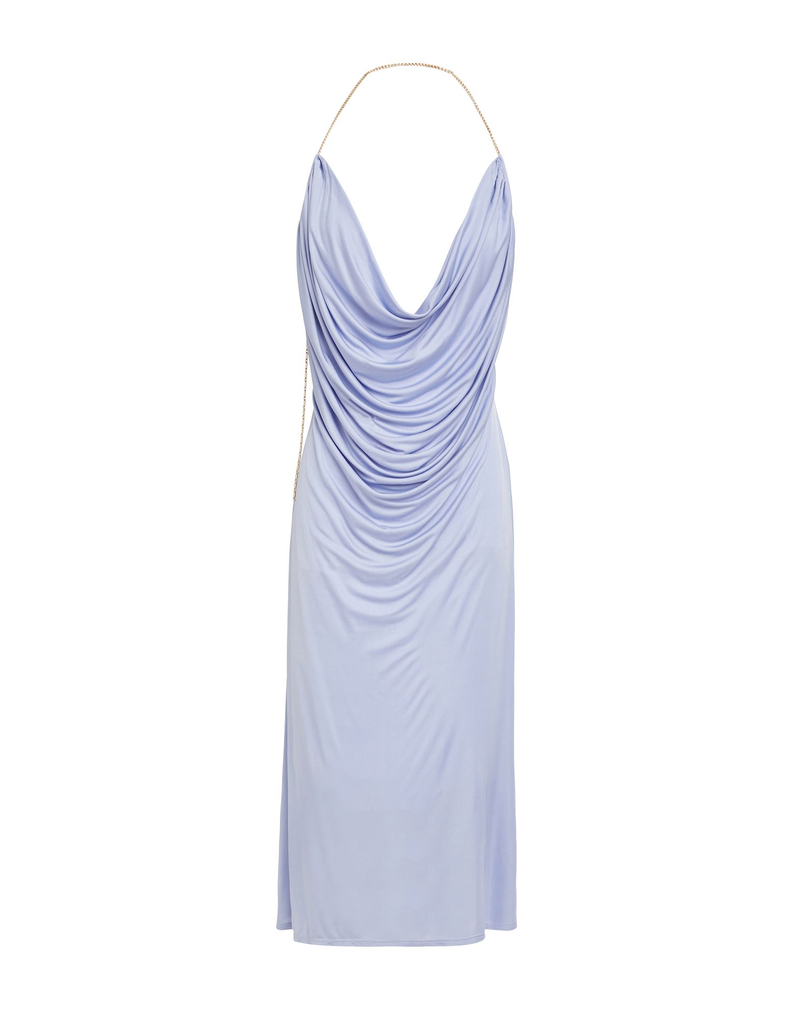 Shop Loewe Woman Midi Dress Sky Blue Size 4 Silk