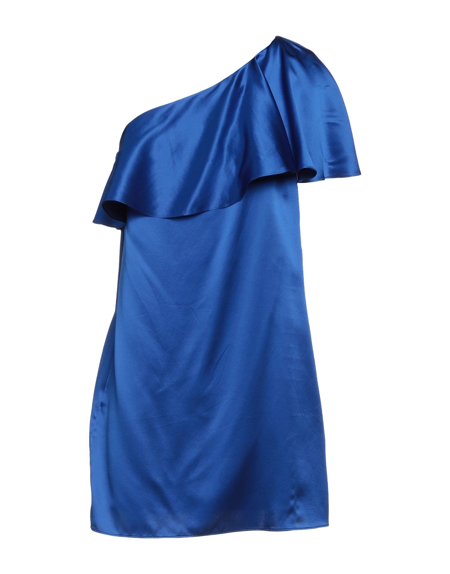Shop Saint Laurent Woman Mini Dress Bright Blue Size 8 Viscose, Acetate